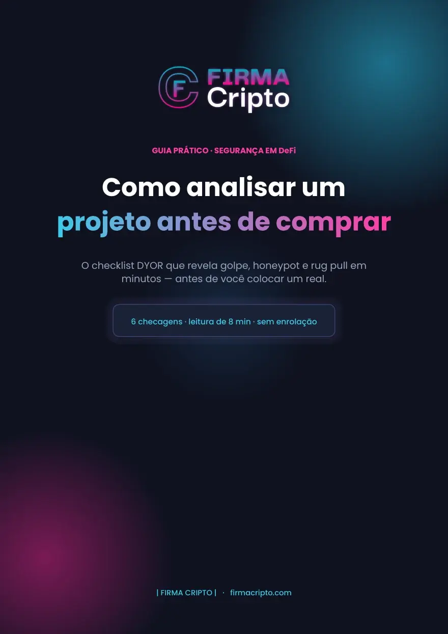 Capa do material: Checklist DYOR (PDF grátis)